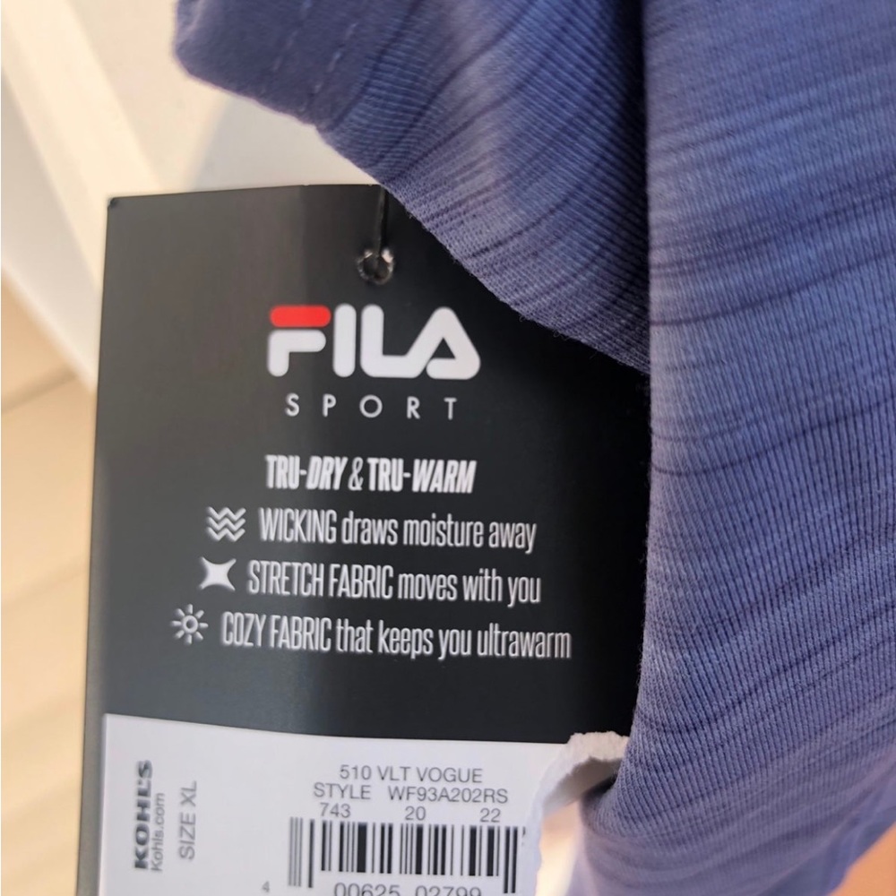 Fila dry wick,blue vest.BRAND NEW Please message me if you have any questions ty
